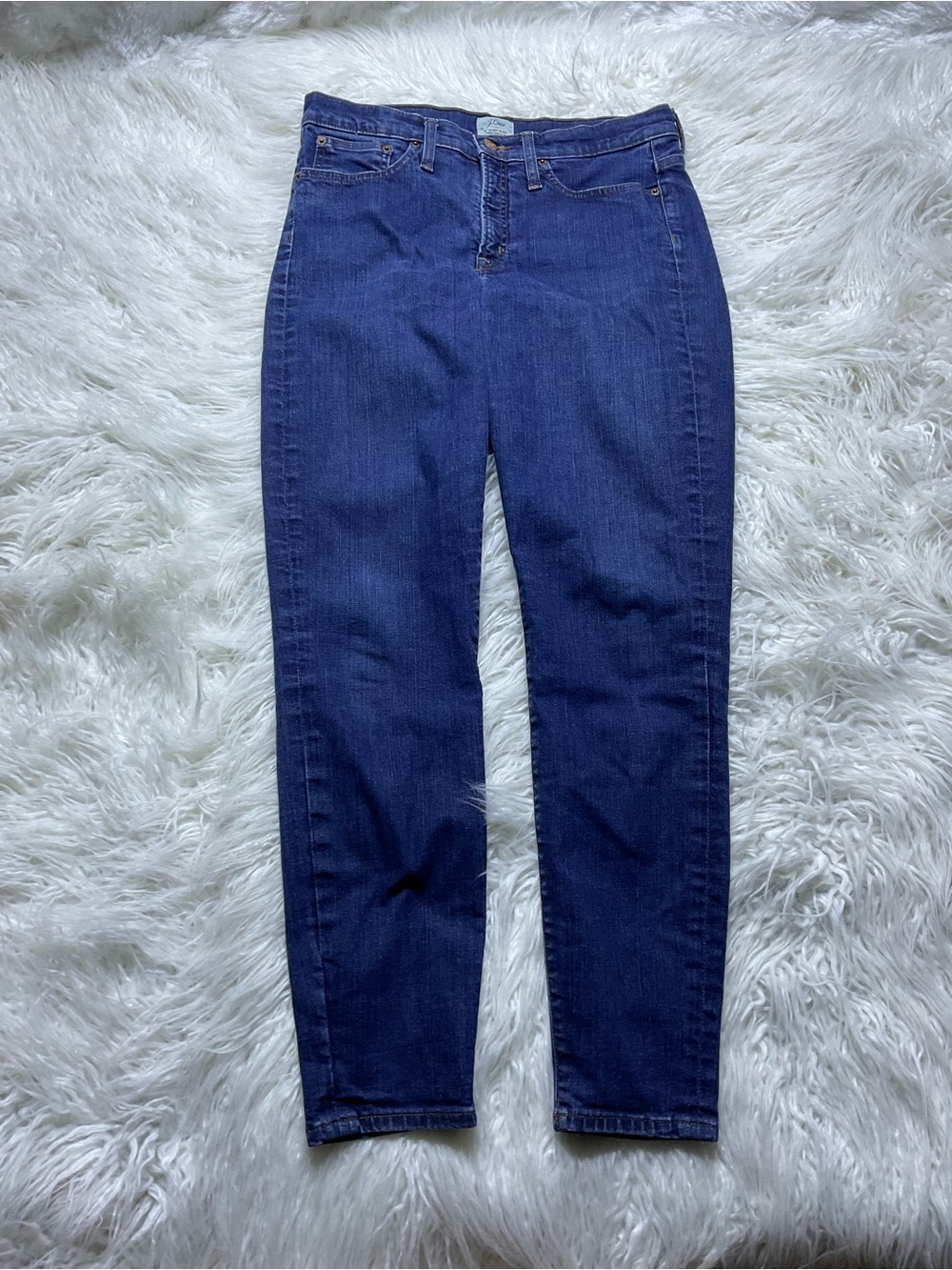 J Crew 9" high-rise toothpick jean in Classic Rinse wash